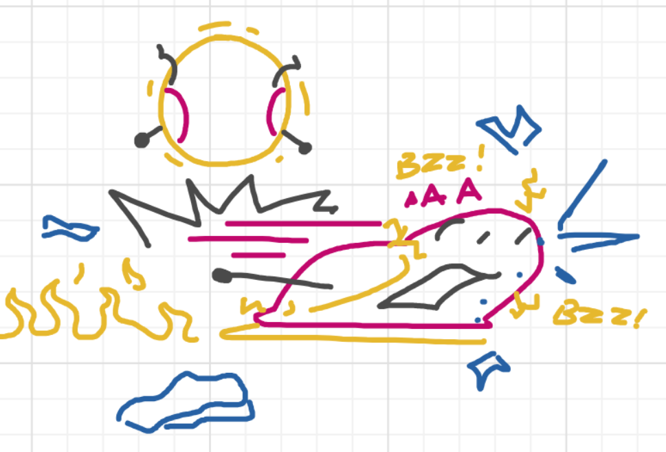 A panel from What's The Point, episode five of the Board Boards object show by Furretwalk/WalkingFurret.